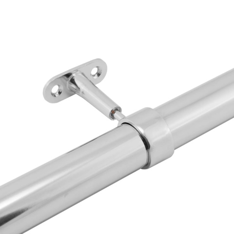 Uchwyt dystansowy przelotny do rury drążka ubraniowego fi 25mm chrom