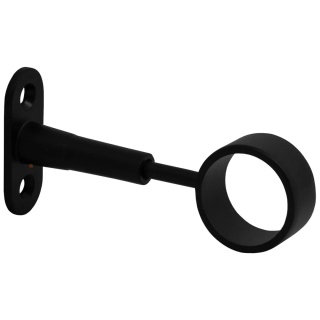 Uchwyt dystansowy przelotny do rury drążka ubraniowego fi 25mm czarny