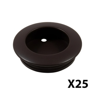 Uchwyt gałka meblowa wpuszczana Oregon fi 41mm mokka EMUCA - 25 Sztuk