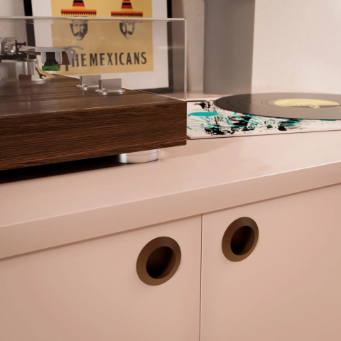 Uchwyt gałka meblowa wpuszczana Oregon fi 41mm mokka EMUCA - 25 Sztuk