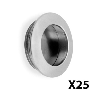 Uchwyt gałka meblowa wpuszczana Oregon fi 41mm nikiel satynowy EMUCA - 25 Sztuk