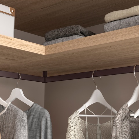 Uchwyt kątowy drążka do szafy LUXE Mokka Emuca