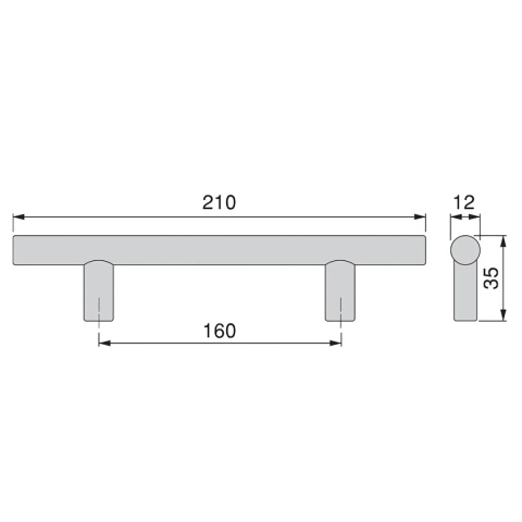 Uchwyt meblowy do szafek Orlando rozstaw 160mm nikiel satynowy EMUCA - 10 Sztuk