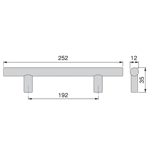 Uchwyt meblowy do szafek Orlando rozstaw 192mm nikiel satynowy EMUCA - 10 Sztuk