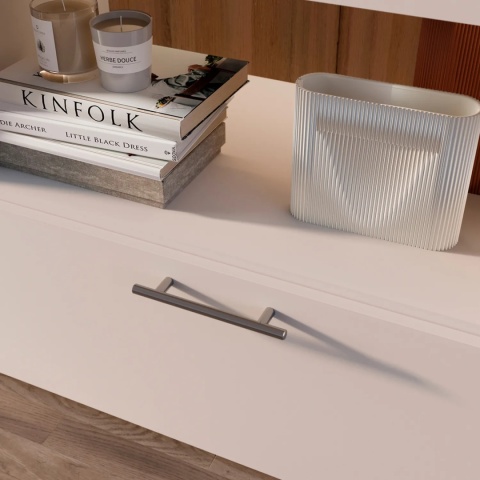 Uchwyt meblowy do szafek Orlando rozstaw 192mm nikiel satynowy EMUCA - 10 Sztuk