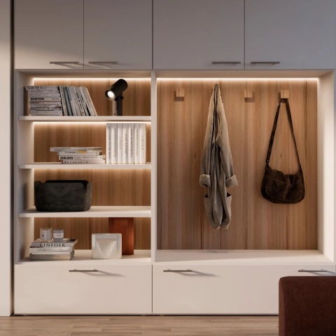 Uchwyt meblowy do szafek Orlando rozstaw 384mm nikiel satynowy EMUCA - 10 Sztuk