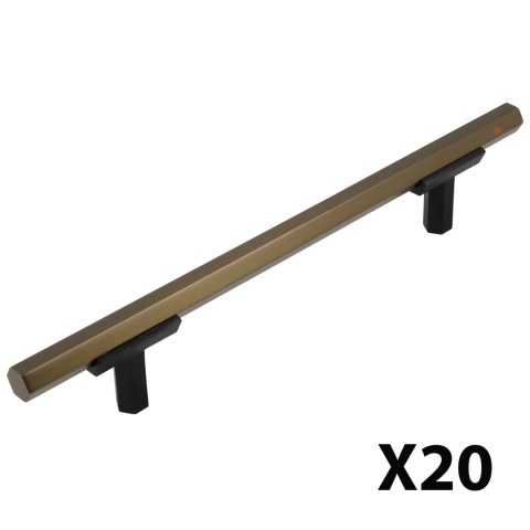 Uchwyt meblowy do szafek Riad rozstaw 128mm brąz EMUCA 20 Sztuk