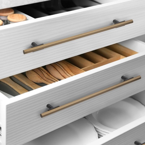 Uchwyt meblowy do szafek Riad rozstaw 128mm brąz EMUCA 20 Sztuk