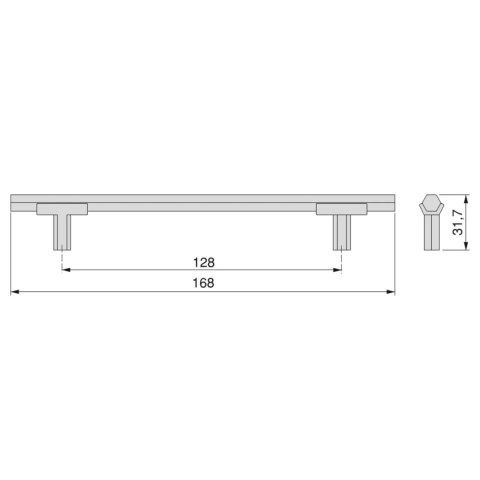 Uchwyt meblowy do szafek Riad rozstaw 128mm brąz EMUCA 20 Sztuk