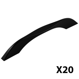Uchwyt meblowy do szafek Varna rozstaw 160mm czarny EMUCA - 20 Sztuk