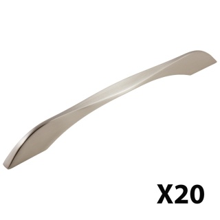 Uchwyt meblowy do szafek Varna rozstaw 160mm nikiel satynowy EMUCA - 20 Sztuk