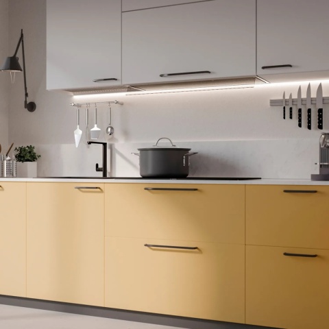 Uchwyt meblowy do szafek Zagreb rozstaw 160mm czarny EMUCA - 20 Sztuk