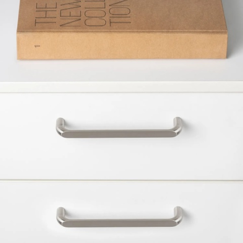 Uchwyt meblowy do szafek Zagreb rozstaw 160mm nikiel satynowy EMUCA - 20 Sztuk