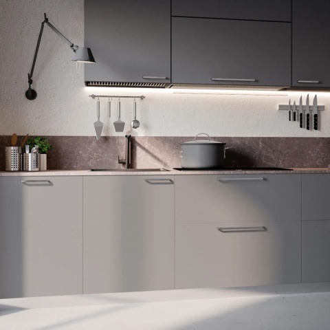 Uchwyt meblowy do szafek Zagreb rozstaw 224mm nikiel satynowy EMUCA - 20 Sztuk