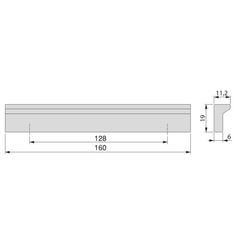 Uchwyt meblowy do szafek Xirivella rozstaw 128mm Czarny EMUCA - 25 SZT