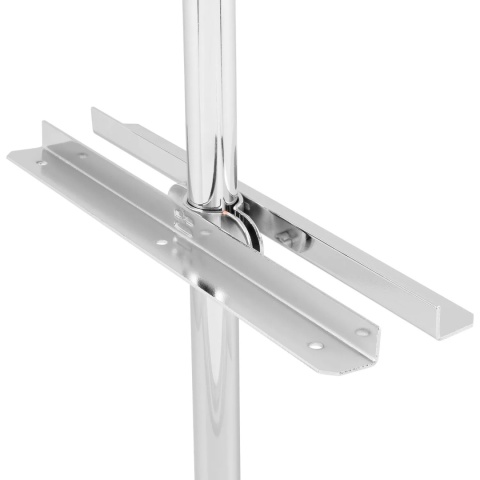 Wspornik półki symetryczny podwójny do rury fi 25mm chrom