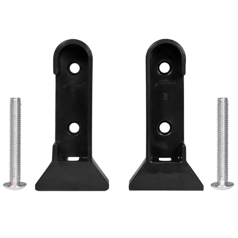 Zestaw uchwytów do drążka do szafy SILK L+P Czarny Emuca