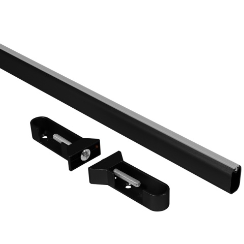 Zestaw uchwytów do drążka do szafy SILK L+P Czarny Emuca