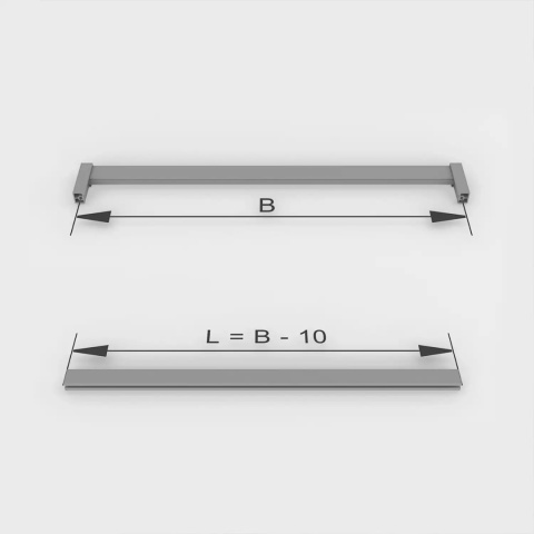 Zestaw uchwytów do szafy L+P LUXE Czarny Emuca