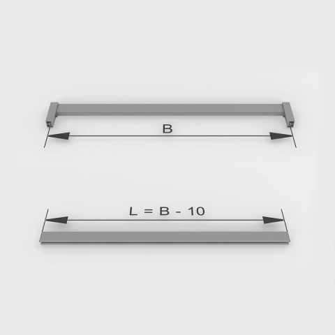 Zestaw uchwytów do szafy L+P LUXE Mat Emuca