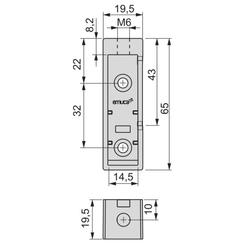 Zestaw uchwytów do szafy L+P LUXE Mokka Emuca