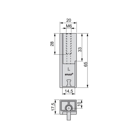 Zestaw uchwytów do szafy L+P LUXE Mokka Emuca