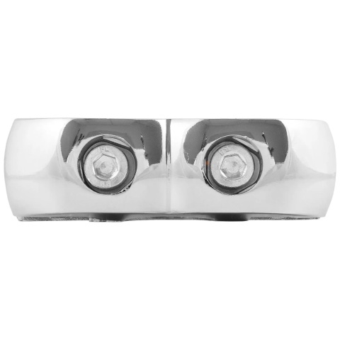 Złącze podwójne proste do szkła do rury fi 25mm chrom