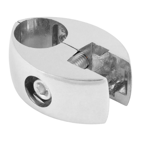 Złącze pojedyncze do szkła do rury fi 25mm chrom