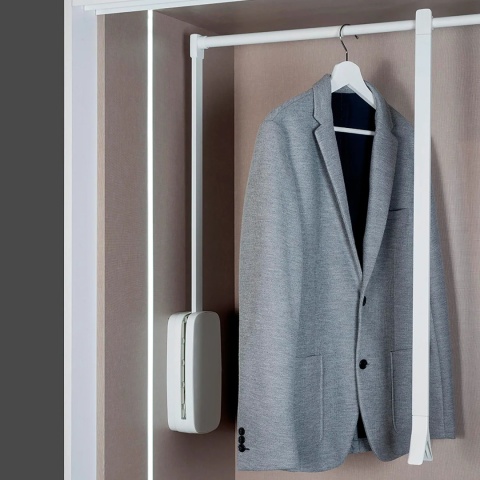 Pantograf wieszak opuszczany 450-600mm SLING Biały EMUCA