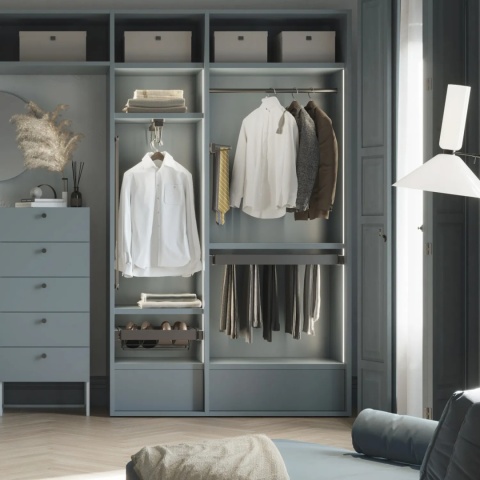 Szuflada na buty do szafy 800MM Quartz EMUCA Tytanowa