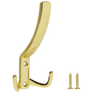 Wieszak meblowy wysoki na ubrania W008 Mosiądz