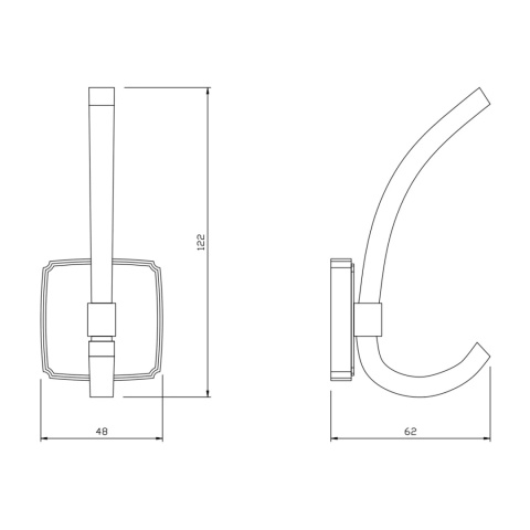 Wieszak meblowy wysoki na ubrania W021 Satyna