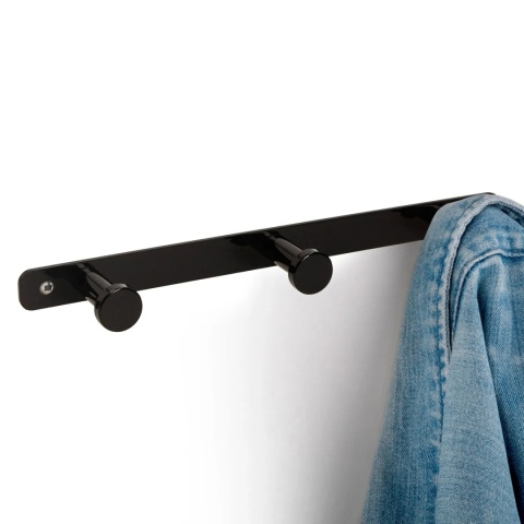 Wieszak ścienny meblowy na ubrania HAMILTON Czarny Emuca