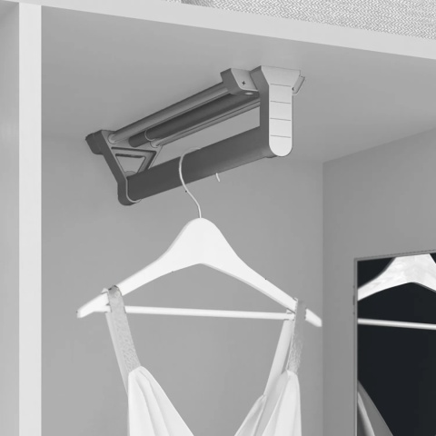 Wieszak wysuwany do szafy L-350 Mat Emuca