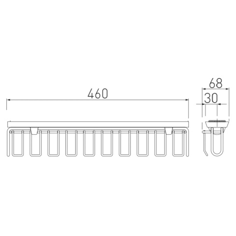 Wysuwany wieszak na paski i krawaty do szafy garderoby SMART Biały GTV