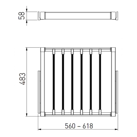 Wysuwany wieszak na spodnie do szafy garderoby 600MM ELITE Biały GTV