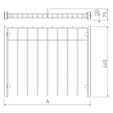 Wysuwany wieszak na spodnie do szafy garderoby 600MM SMART GTV