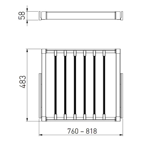 Wysuwany wieszak na spodnie do szafy garderoby 800MM ELITE Biały GTV
