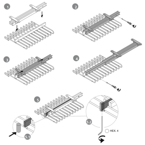 Wysuwany wieszak na spodnie do szafy garderoby Kaszmir HACK