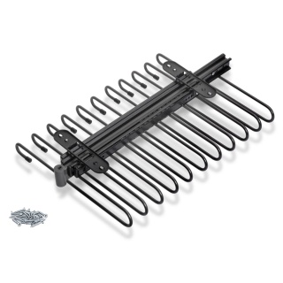 Wysuwany wieszak na spodnie do szafy garderoby Tytanowy QUARTZ EMUCA