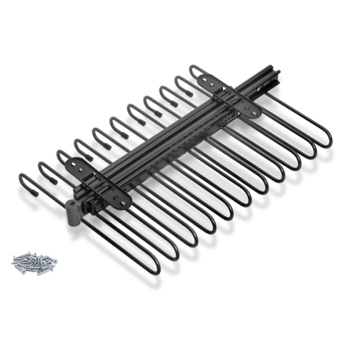 Wysuwany wieszak na spodnie do szafy garderoby Tytanowy QUARTZ EMUCA