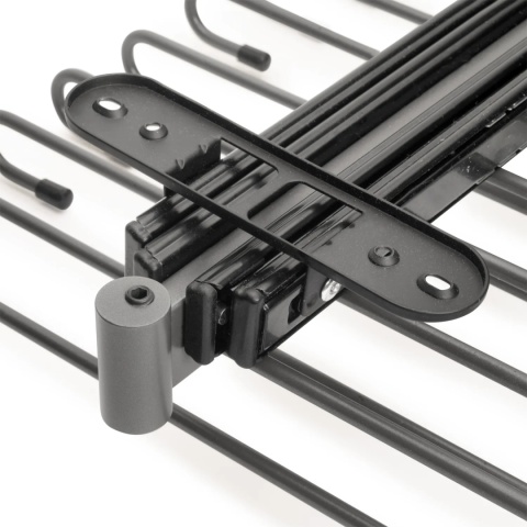 Wysuwany wieszak na spodnie do szafy garderoby Tytanowy QUARTZ EMUCA