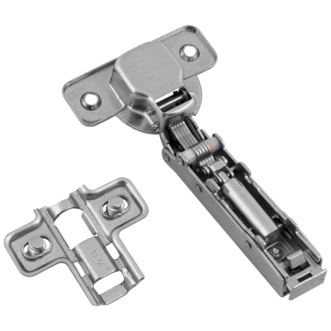 Zawias meblowy Hydrauliczny nakładany AGV + Prowadnik H-0 CLIP-ON AMIX