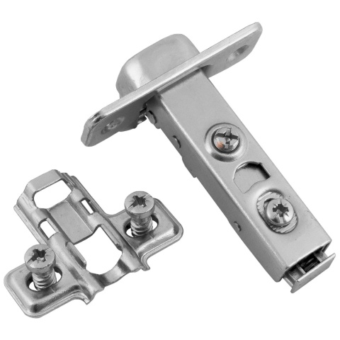 Zawias meblowy Hydrauliczny nakładany AGV + Prowadnik H-0 CLIP-ON AMIX