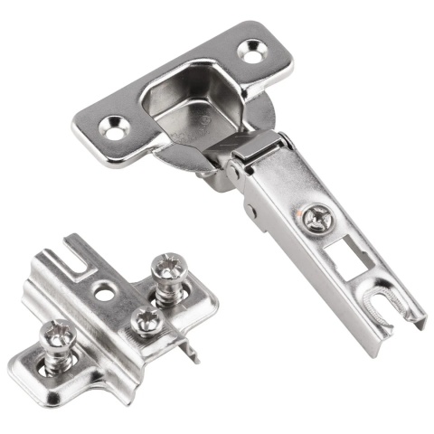 Zawias meblowy nakładany AGV PUSH samootwierający + Prowadnik H-2 AMIX