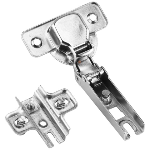 Zawias meblowy nakładany AGV PUSH samootwierający + Prowadnik H-2 AMIX