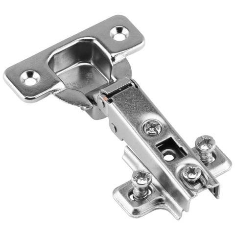 Zawias meblowy nakładany AGV PUSH samootwierający + Prowadnik H-2 AMIX