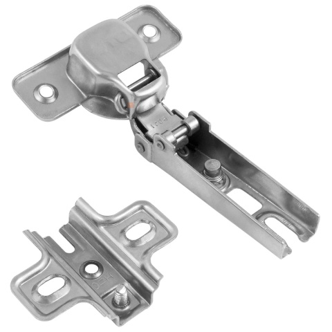 Zawias meblowy nakładany BICN + Prowadnik H-0 GTV