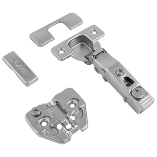 Zawias meblowy nakładany CNHC cichy domyk + Prowadnik H-0 3D GTV