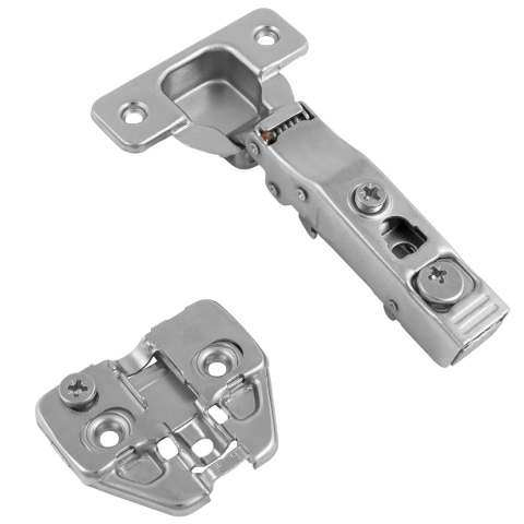 Zawias meblowy nakładany CNHC cichy domyk + Prowadnik H-0 3D GTV
